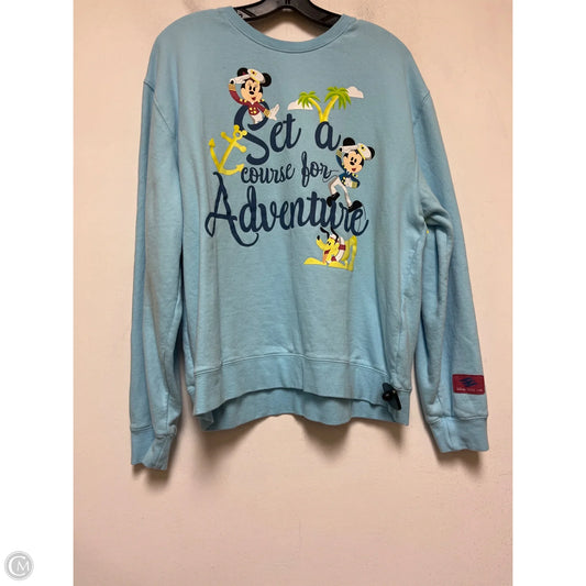 Sweatshirt Crewneck By Disney In Blue, Size: L