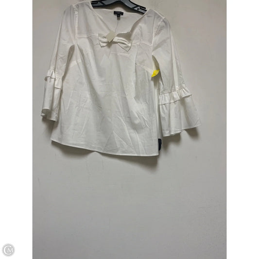 Top Long Sleeve By Talbots In White, Size: S