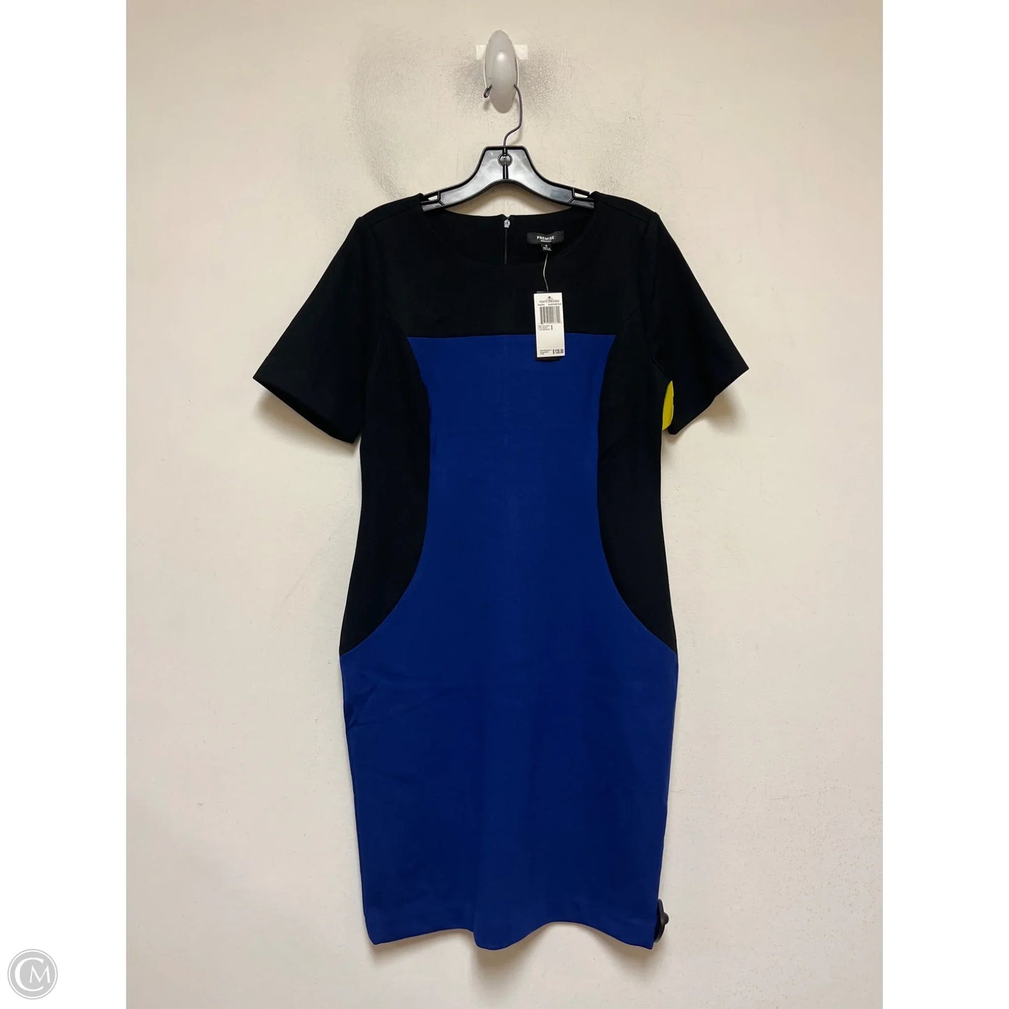 Dress Casual Midi By Premise In Black & Blue, Size: 8