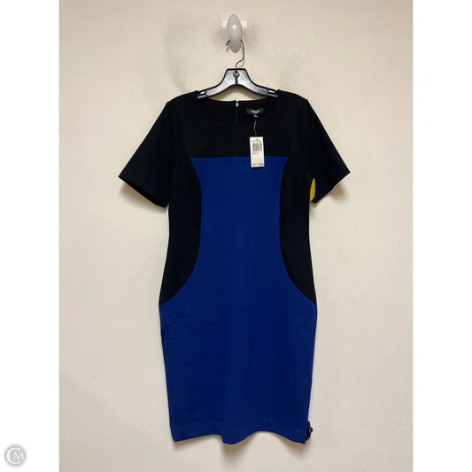 Dress Casual Midi By Premise In Black & Blue, Size: 8