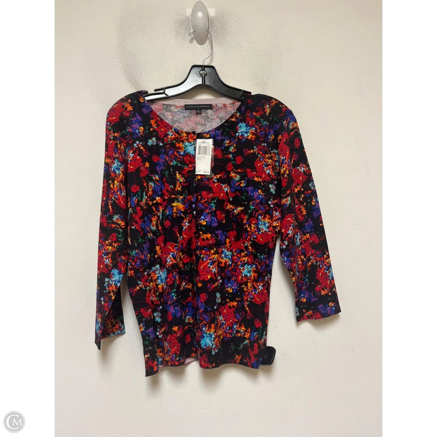 Cardigan By Grace Elements In Multi-colored, Size: S