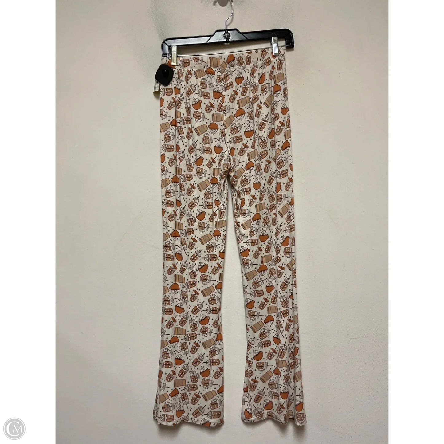 Pajamas 2pc By Clothes Mentor In Cream & Orange, Size: M