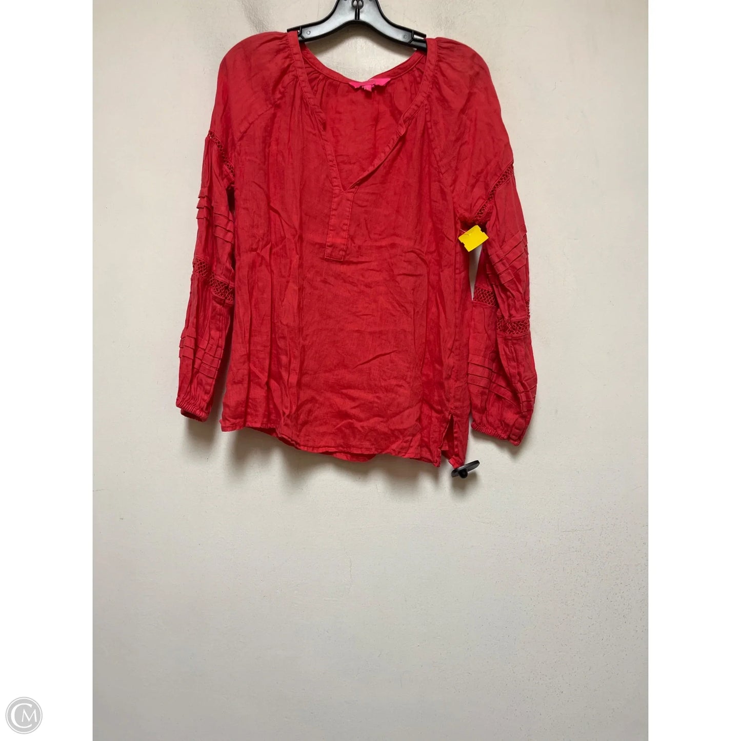 Top Long Sleeve Designer By Lilly Pulitzer In Coral, Size: S