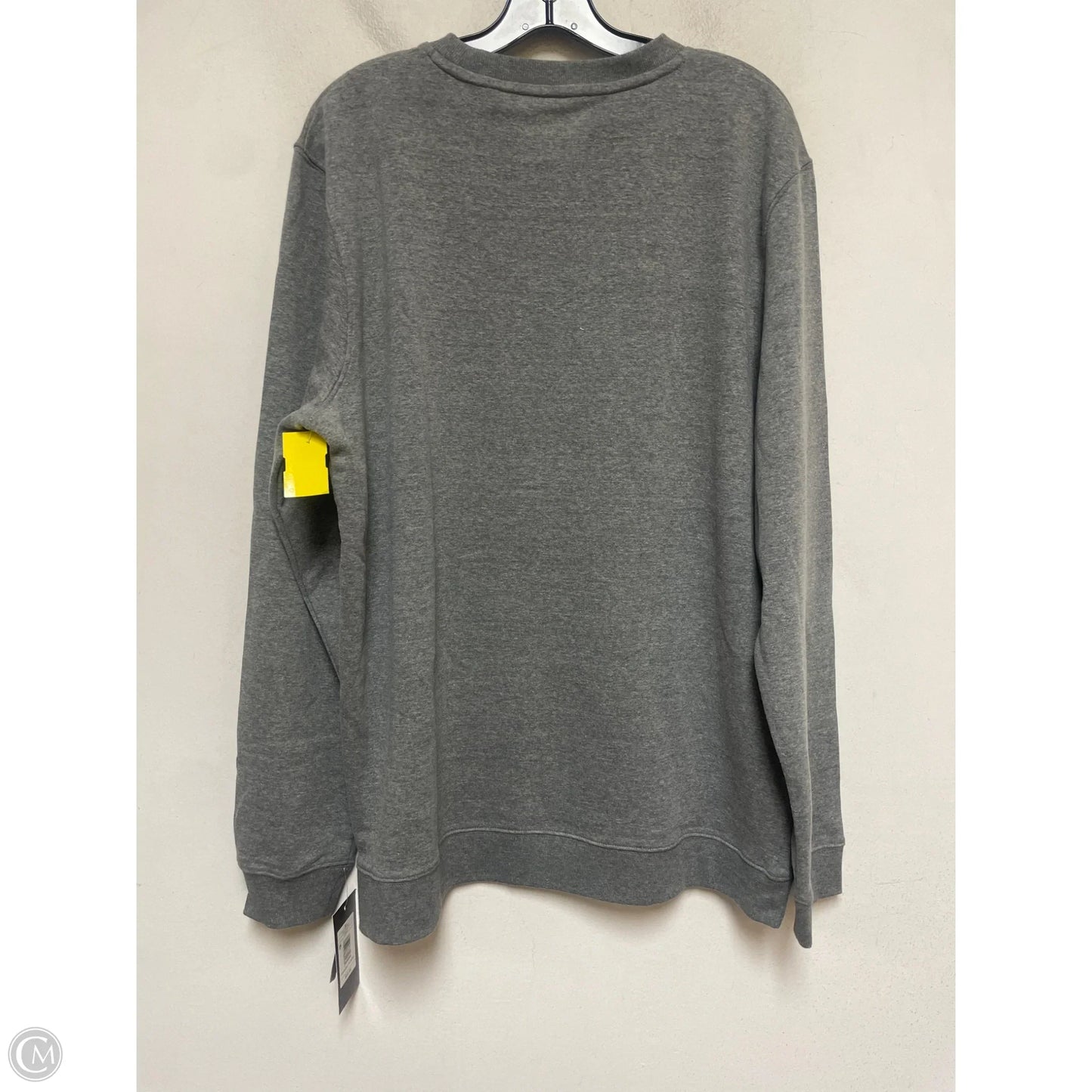 Sweatshirt Crewneck By Clothes Mentor In Grey & Orange, Size: Xl