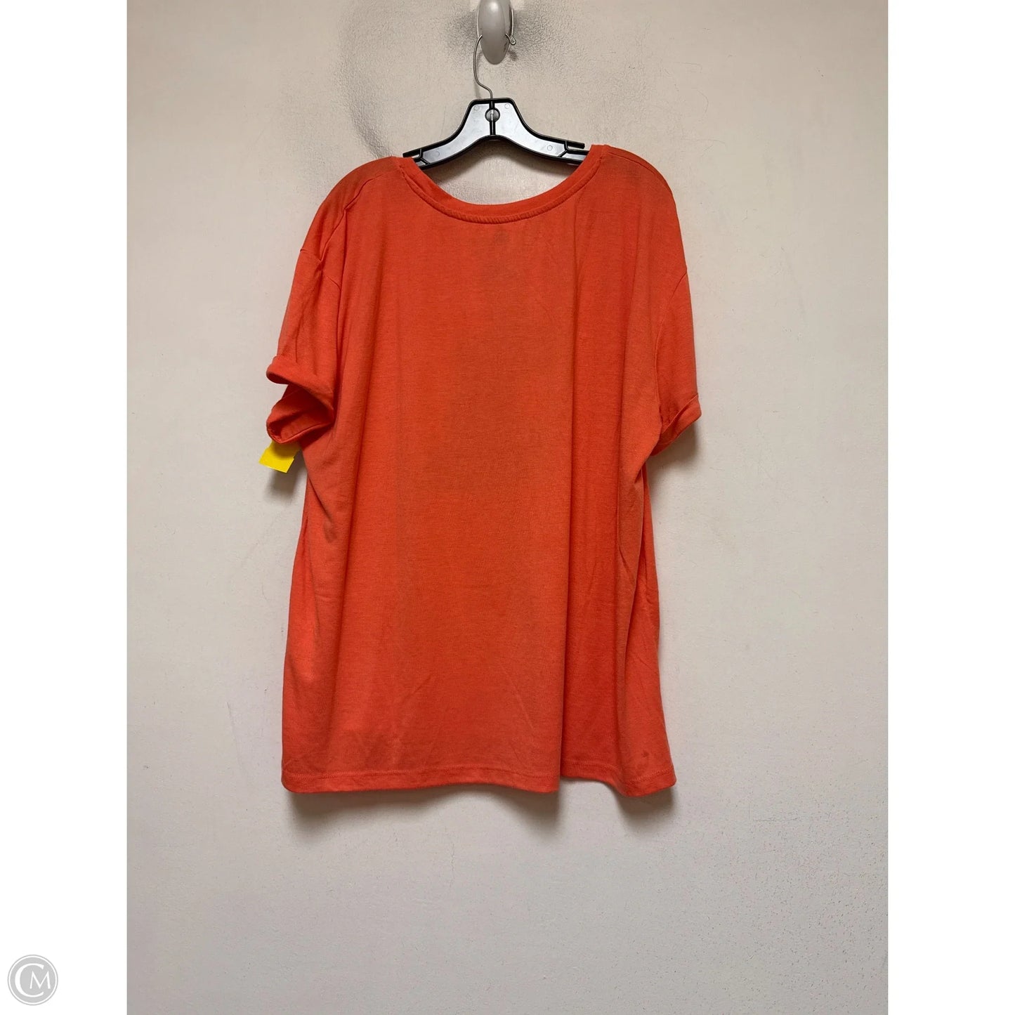 Top Short Sleeve By Disney In Orange & Red, Size: 2x