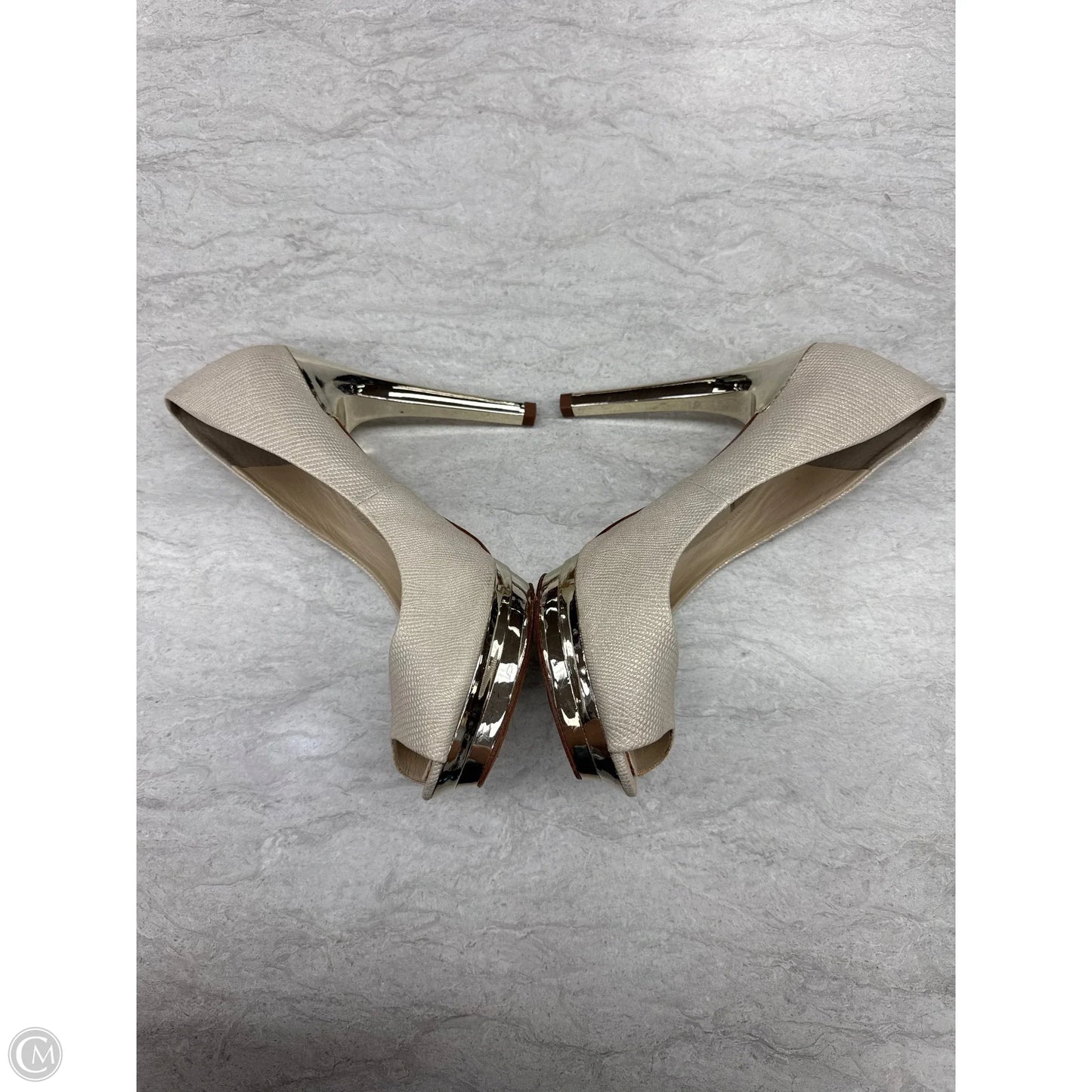 Shoes Heels Stiletto By Bcbgmaxazria In Cream, Size: 7.5