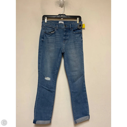 Jeans Straight By Loft In Blue Denim, Size: 0