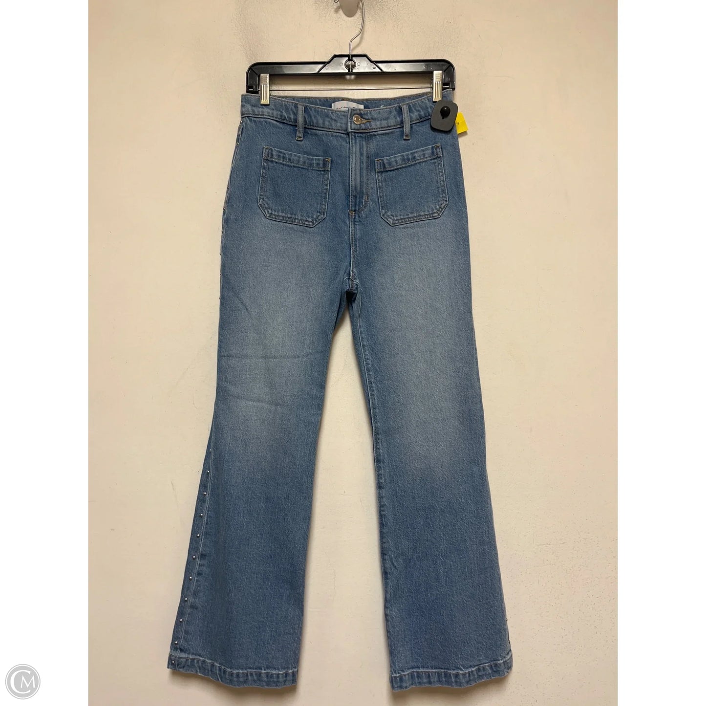 Jeans Flared By Loft In Blue Denim, Size: 0