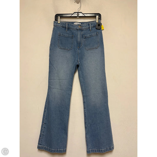 Jeans Flared By Loft In Blue Denim, Size: 0