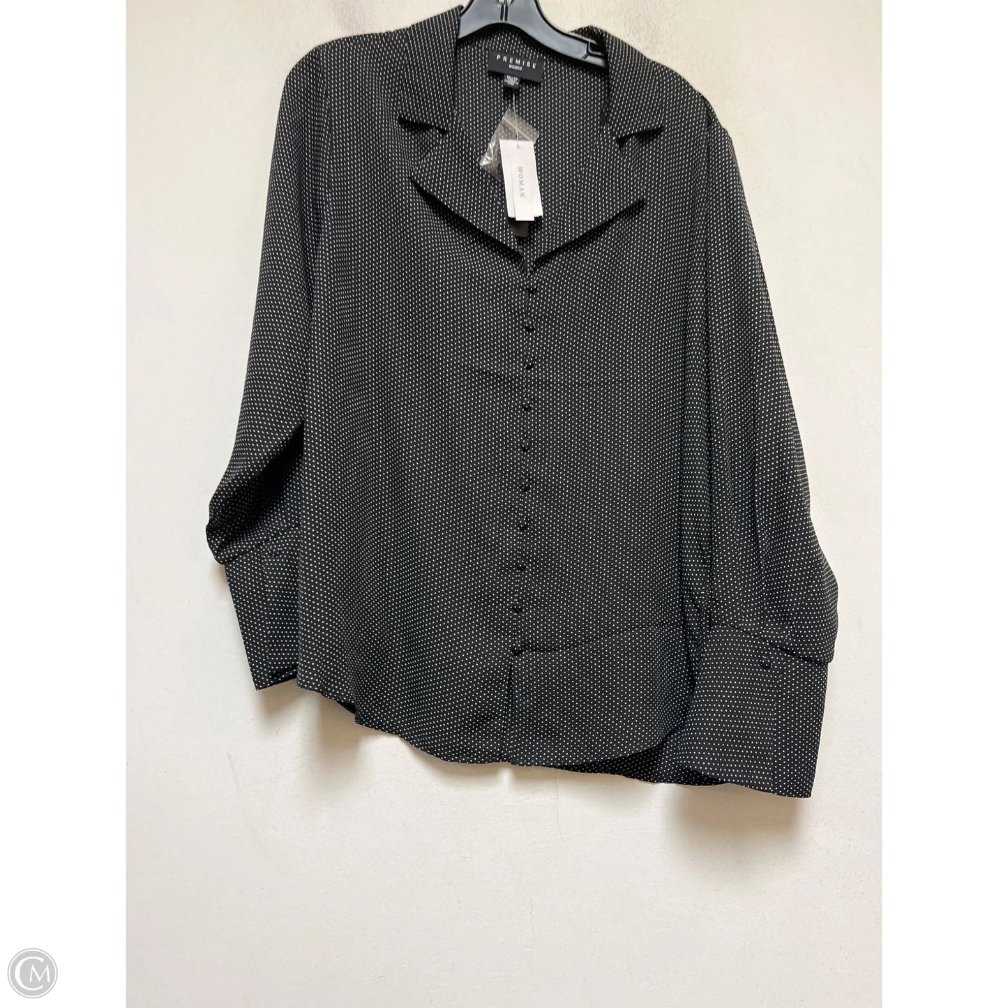 Top Long Sleeve By Premise In Polkadot Pattern, Size: Xl