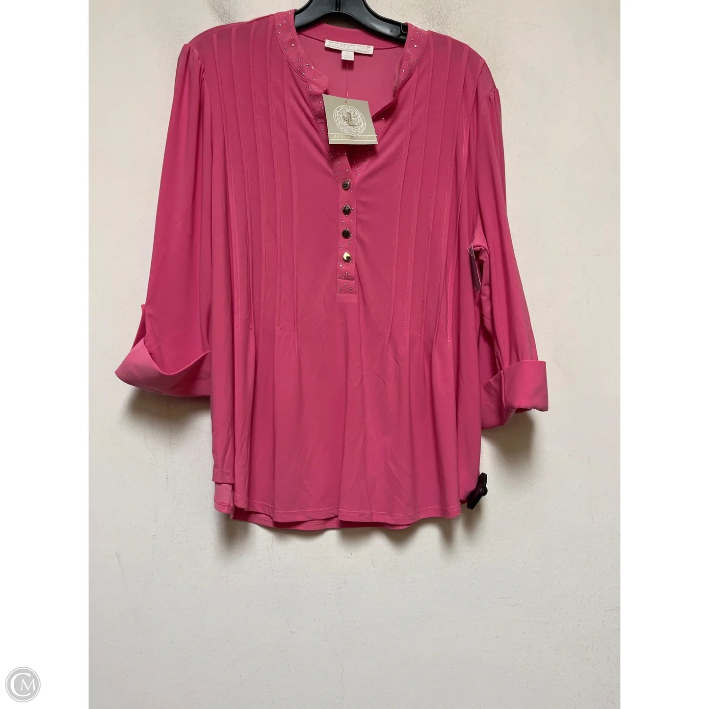 Top Long Sleeve By Clothes Mentor In Pink, Size: L