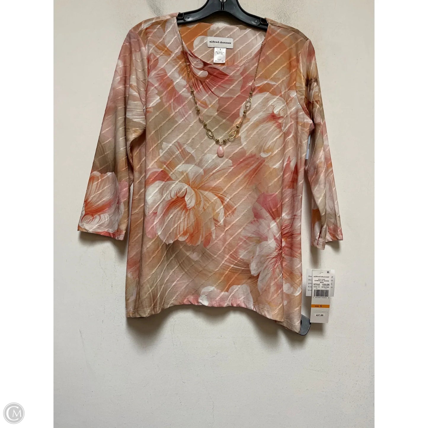 Top Long Sleeve By Alfred Dunner In Orange, Size: S