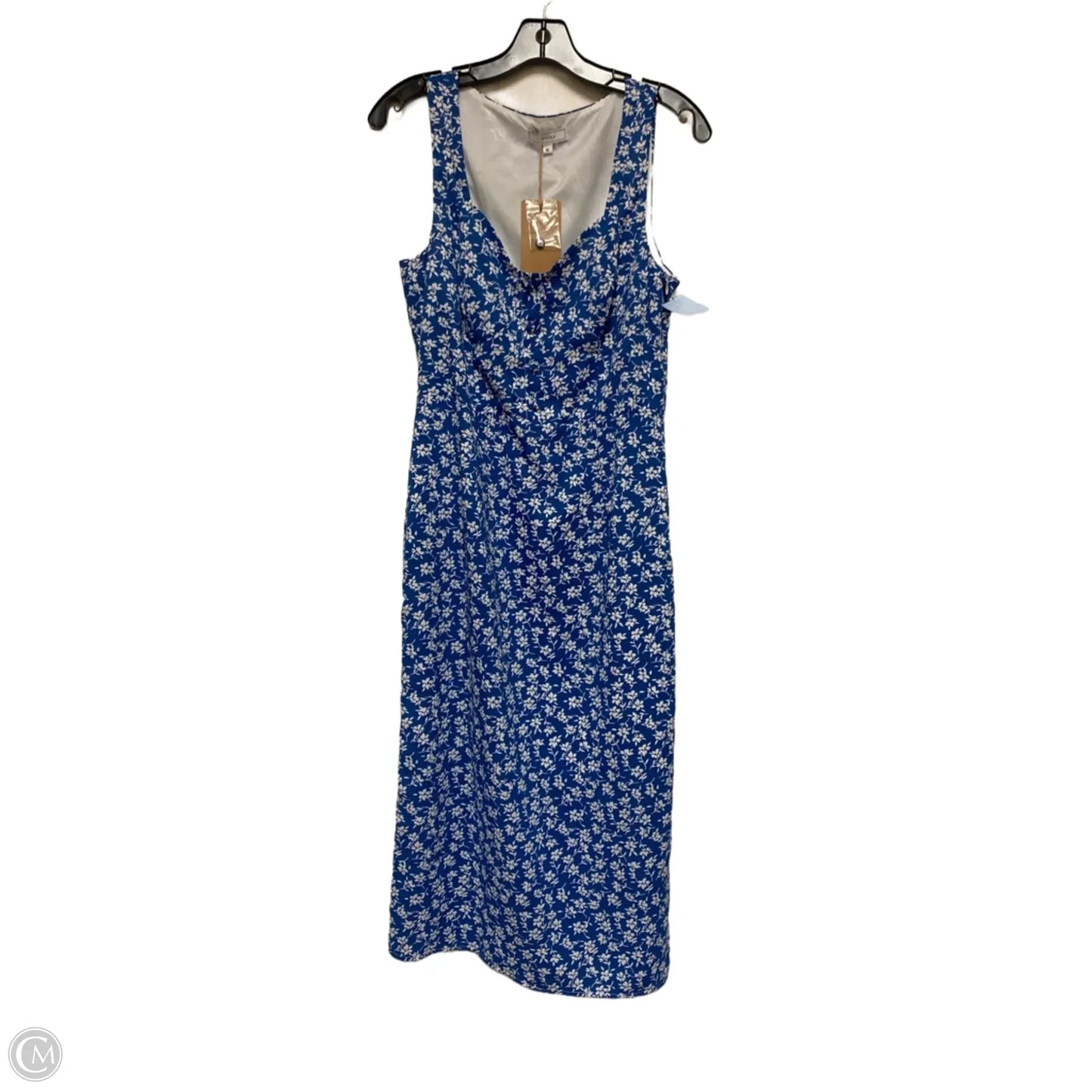 Dress Casual Midi By Clothes Mentor In Blue & White, Size: M