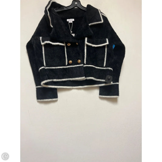 Jacket Faux Fur & Sherpa By Clothes Mentor In Black & White, Size: S
