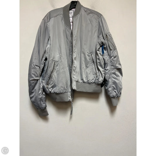 Jacket Puffer & Quilted By Gap In Grey & Purple, Size: L