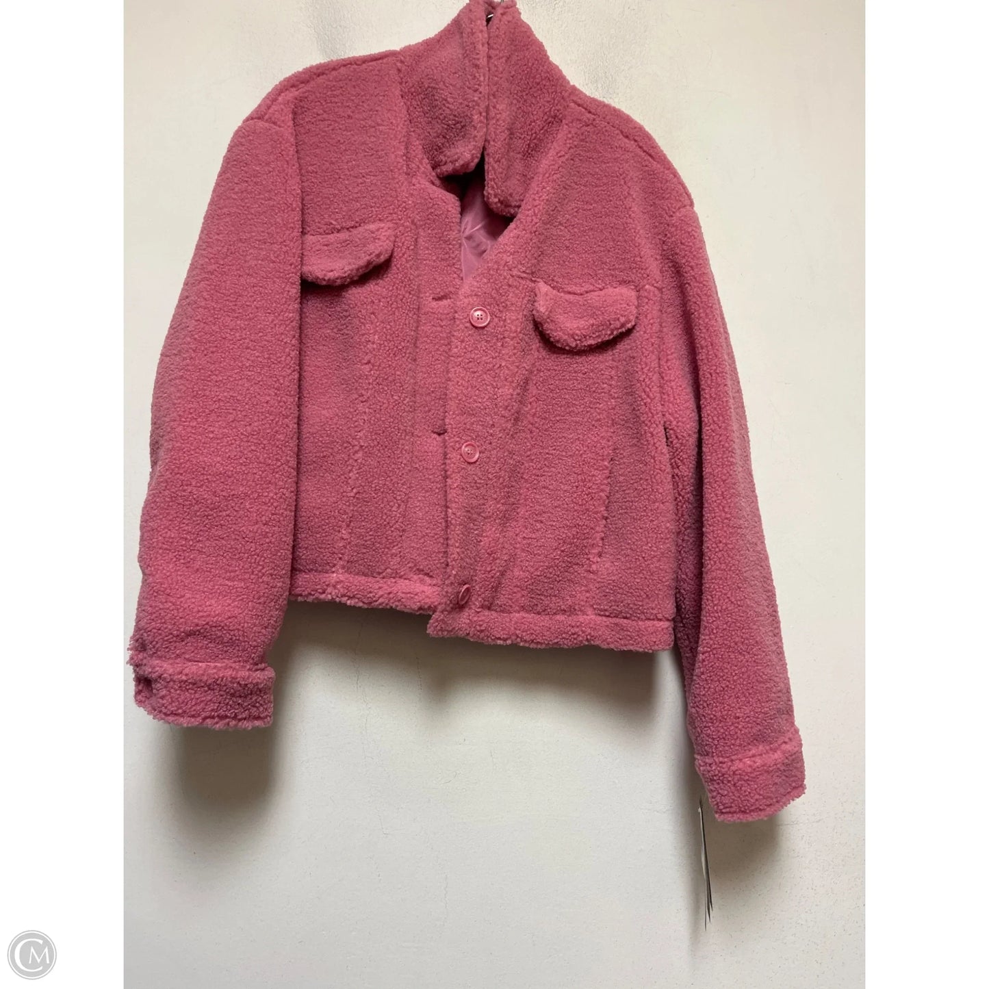 Jacket Faux Fur & Sherpa By Clothes Mentor In Pink, Size: Xl