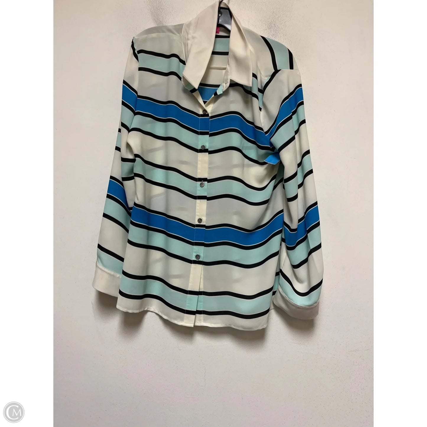 Top Long Sleeve By Vince Camuto In Striped Pattern, Size: Xl