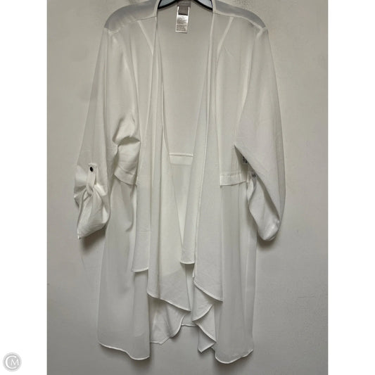 Top Long Sleeve By Chicos In White, Size: Xl