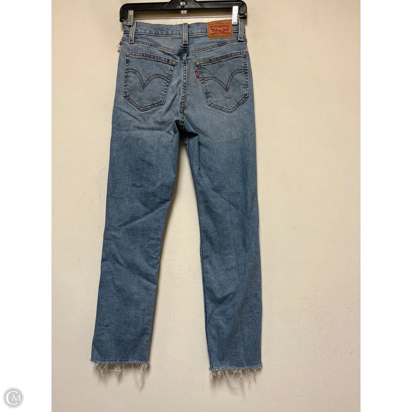 Jeans Straight By Levis In Blue Denim, Size: 4