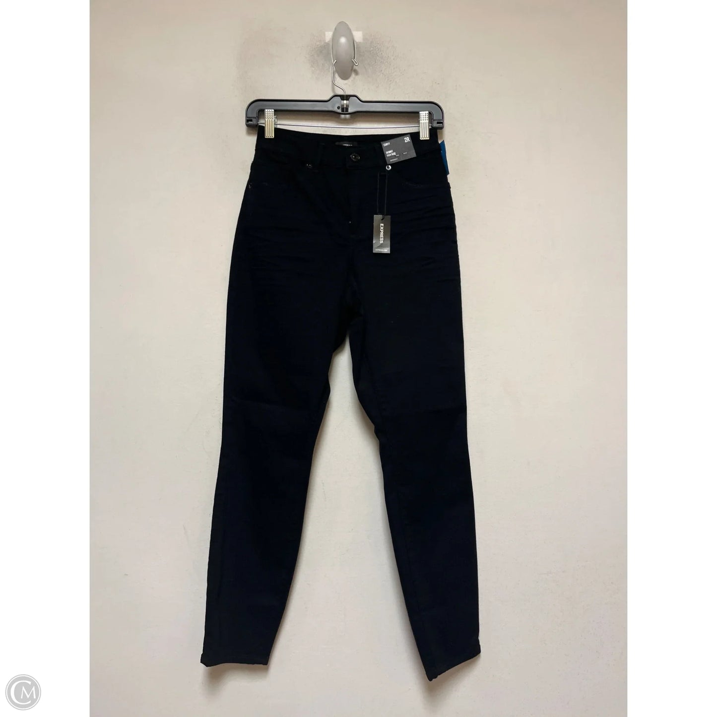 Jeans Skinny By Express In Black Denim, Size: 2