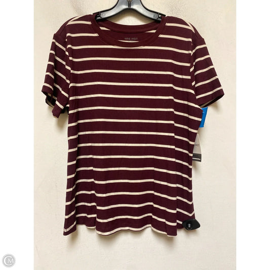 Top Short Sleeve By Nine West Apparel In Striped Pattern, Size: 2x