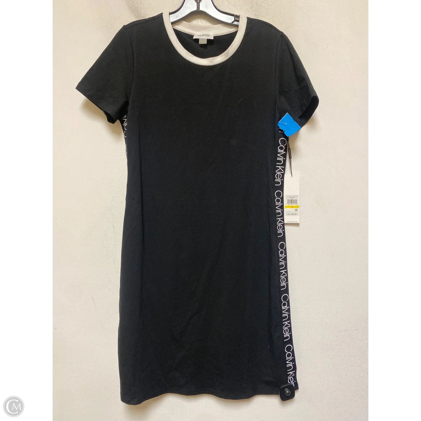 Dress Casual Short By Calvin Klein In Black & White, Size: M