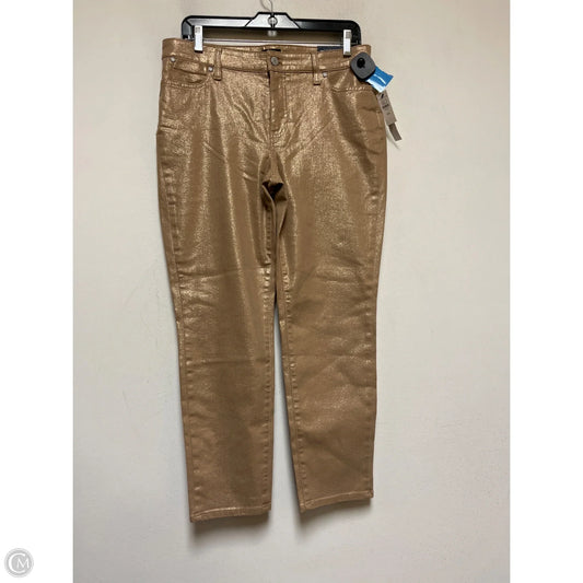 Jeans Skinny By Talbots In Gold, Size: 10p