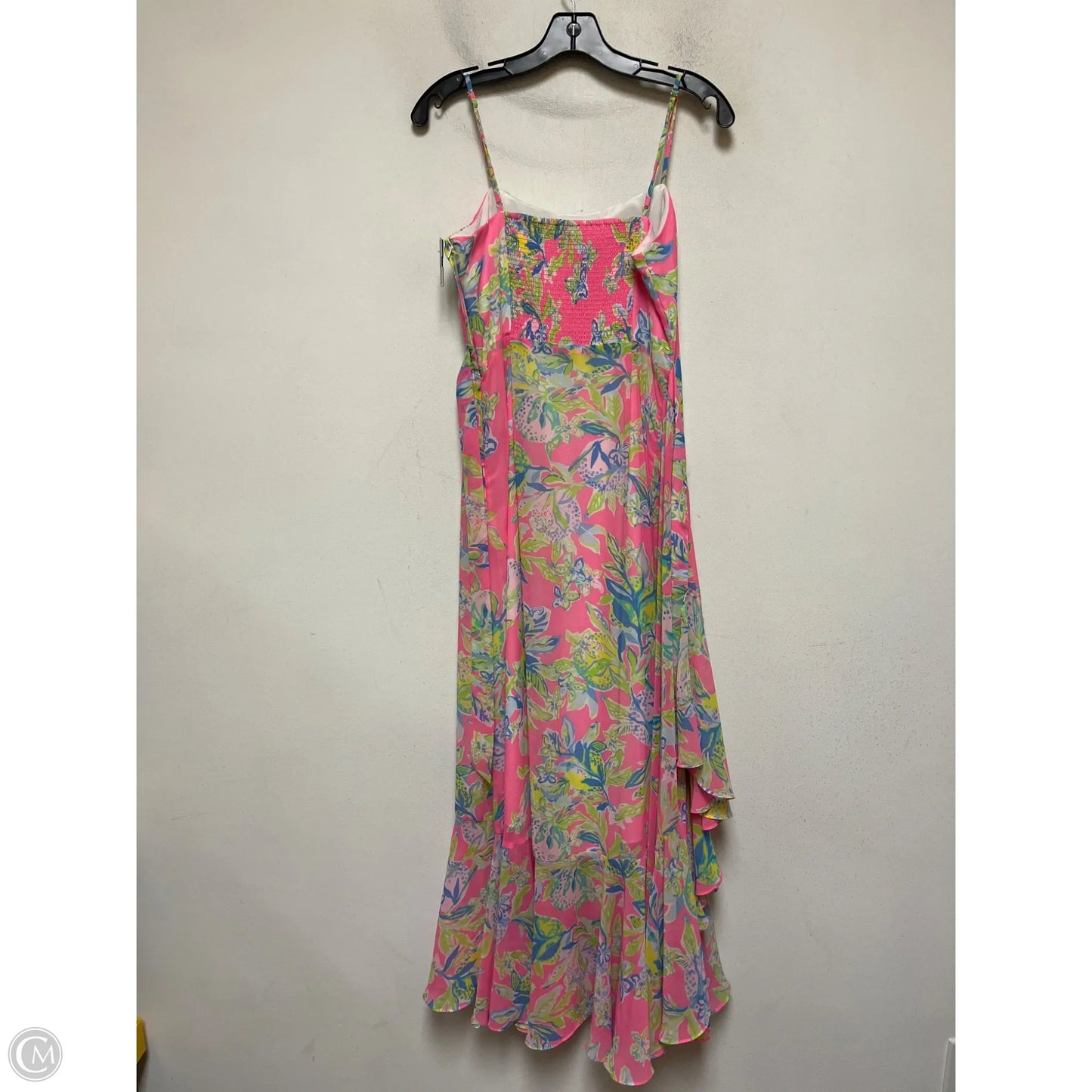 Dress Designer By Lilly Pulitzer In Green & Pink, Size: 8