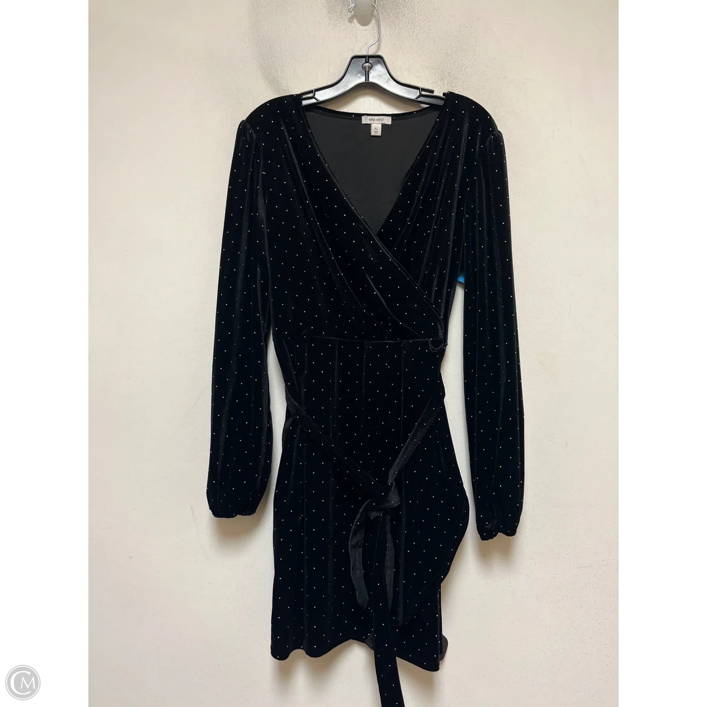 Dress Casual Short By Nine West Apparel In Black & Silver, Size: Xl