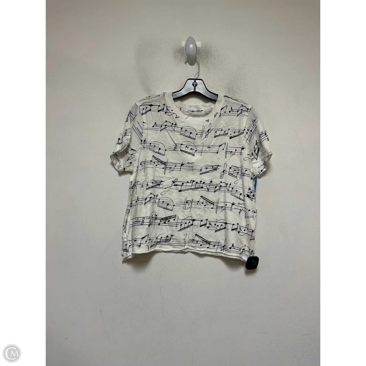 Top Short Sleeve Basic By Maeve In Black & White, Size: S