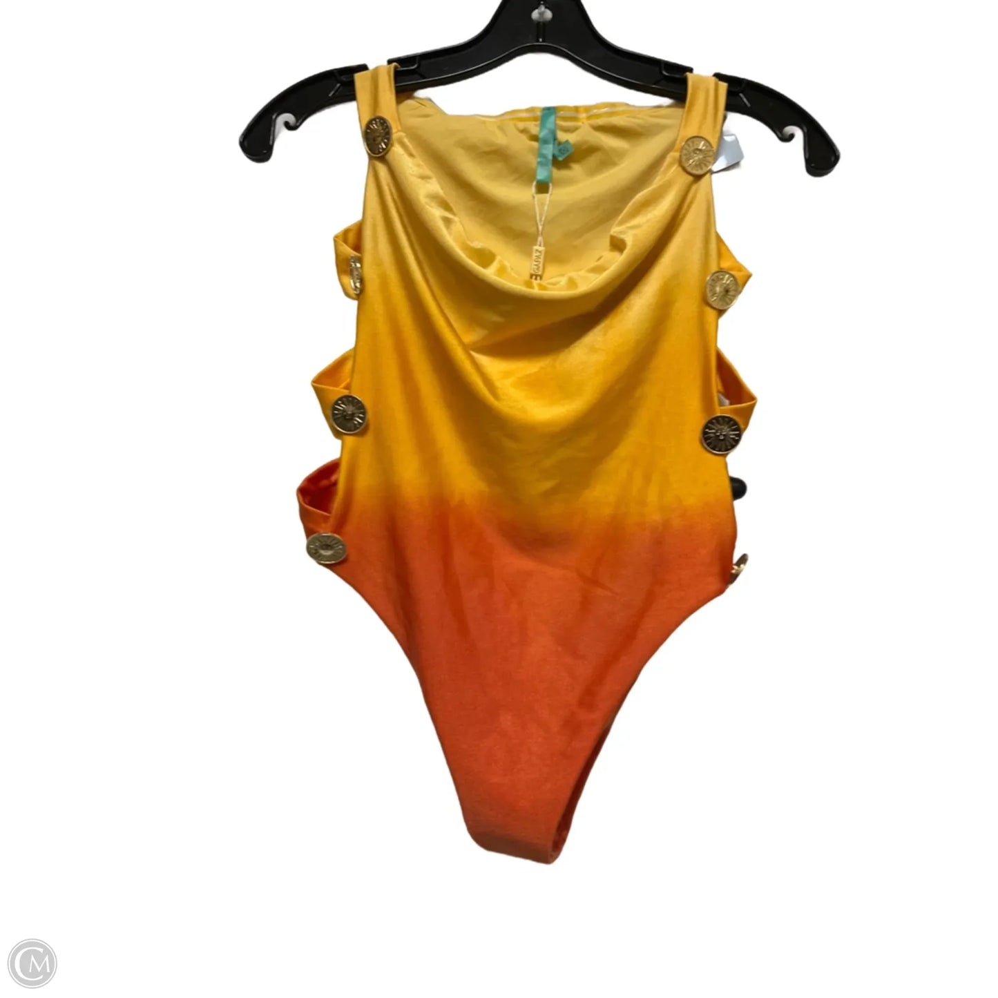 Swimsuit By Clothes Mentor In Orange & Yellow, Size: L