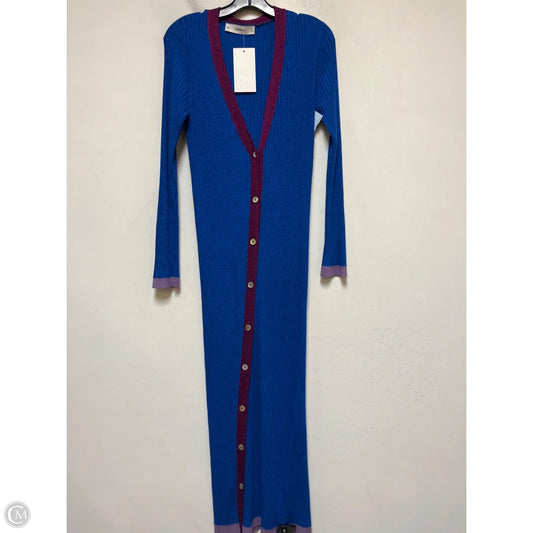 Dress Casual Maxi By Zara In Blue & Purple, Size: L