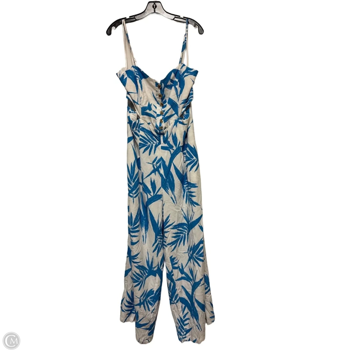 Jumpsuit By Bar Iii In Blue & White, Size: L