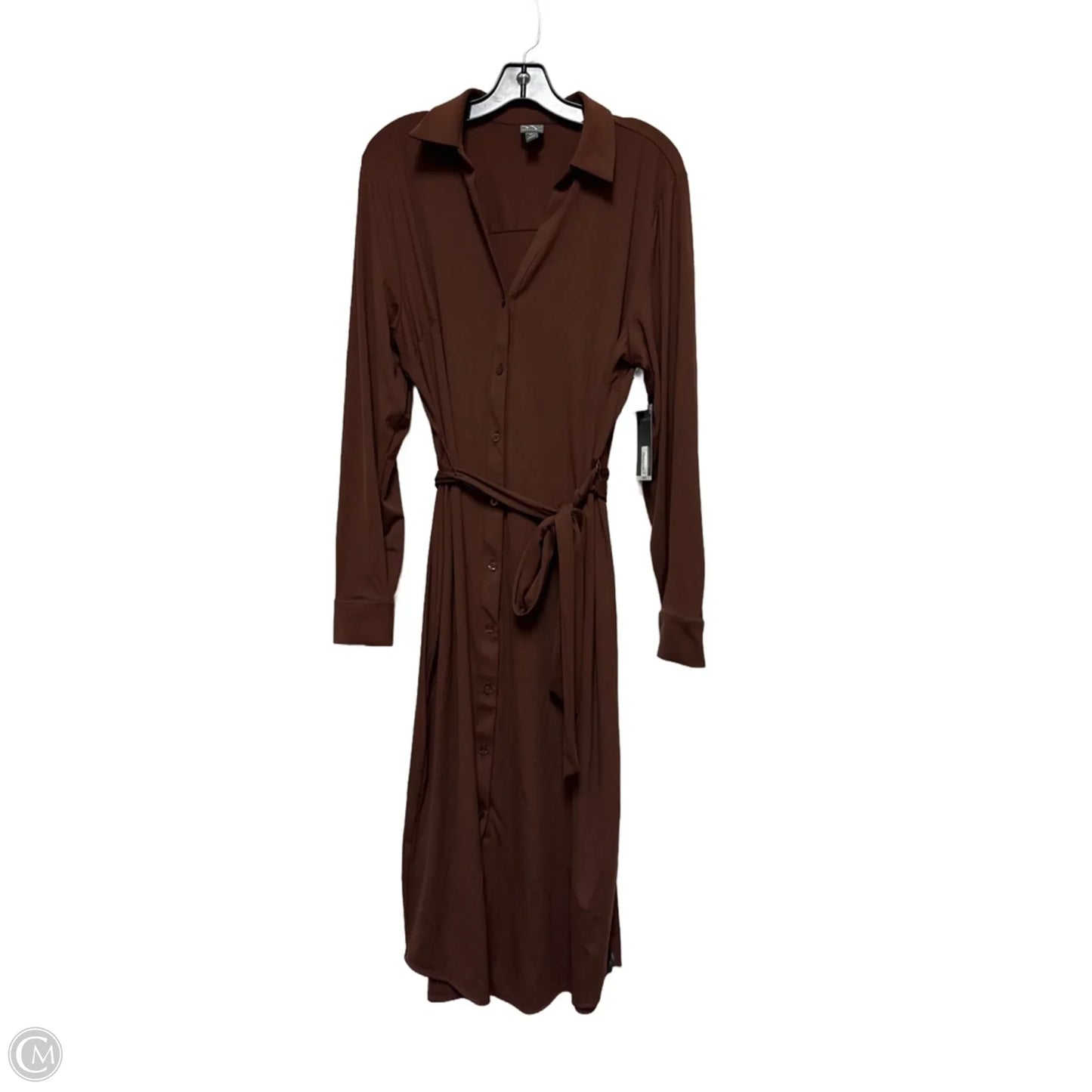 Dress Casual Midi By Worthington In Brown, Size: Xl