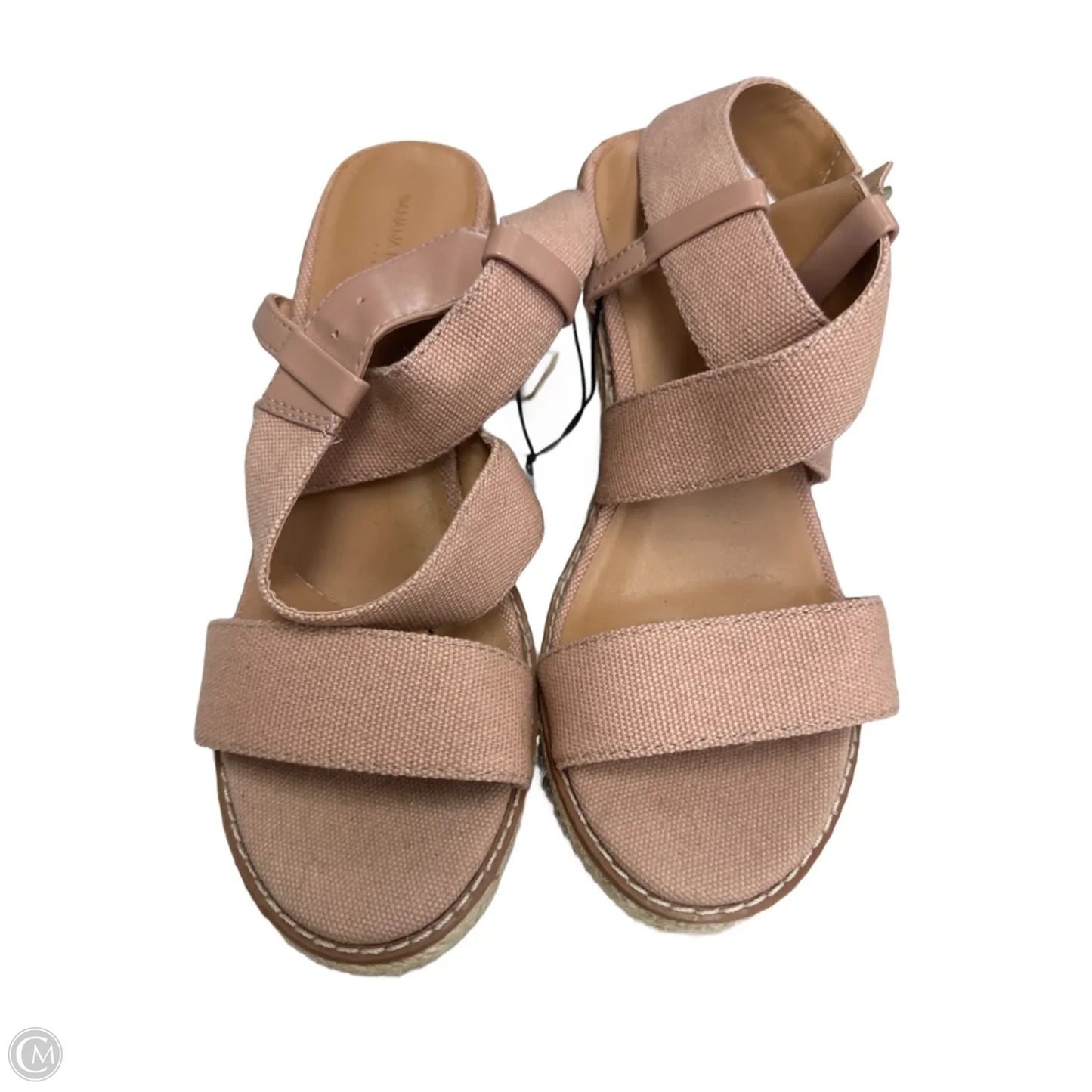 Sandals Heels Wedge By Banana Republic In Tan, Size: 6