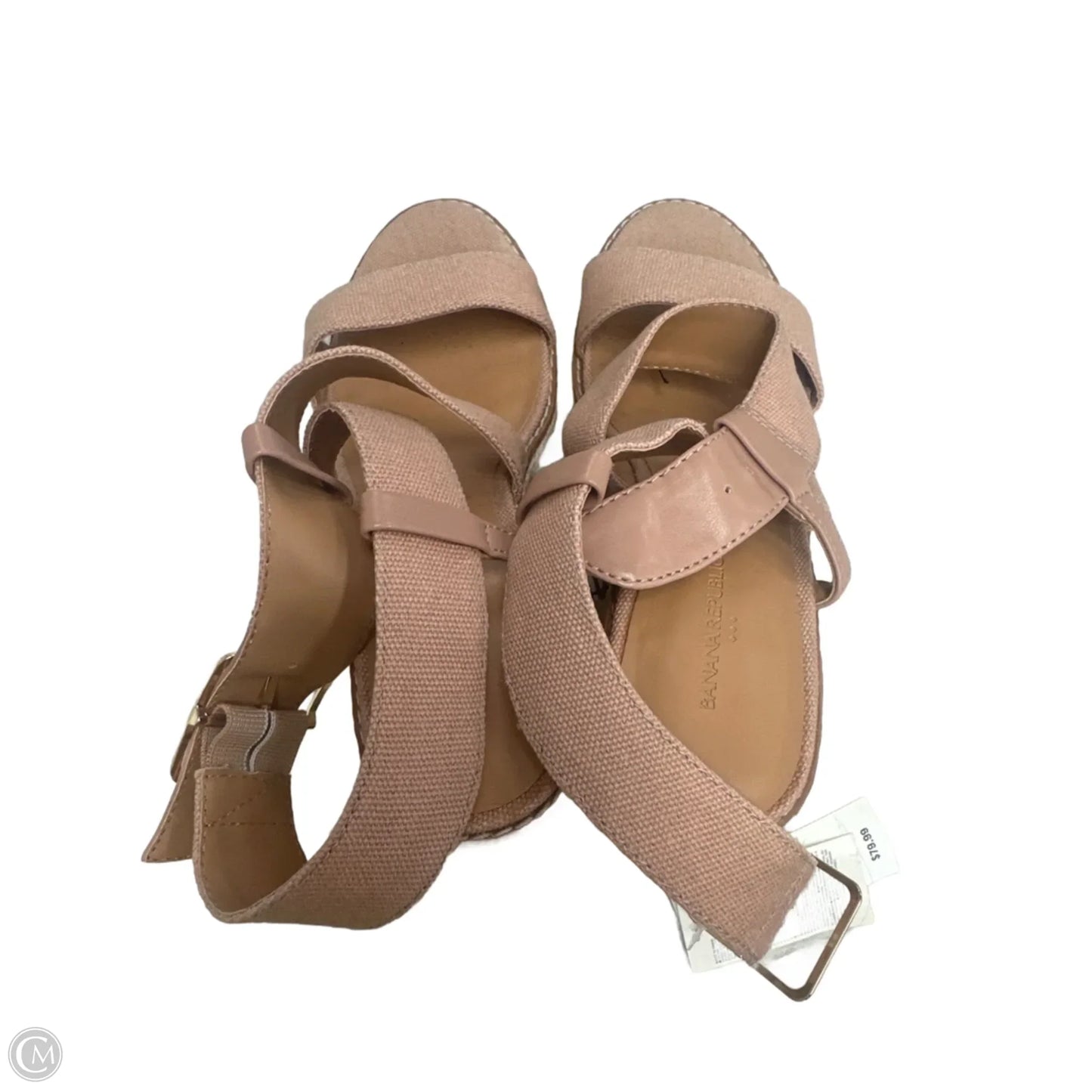 Sandals Heels Wedge By Banana Republic In Tan, Size: 6