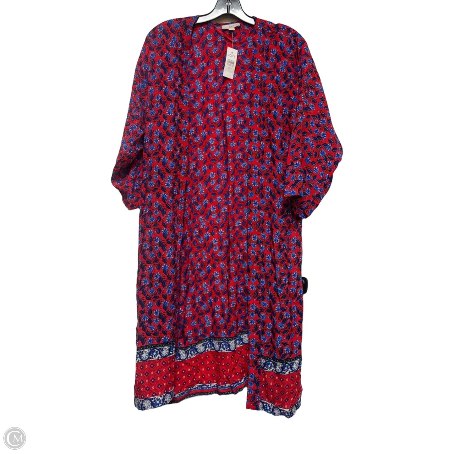 Kimono By Loft In Blue & Red, Size: Xs