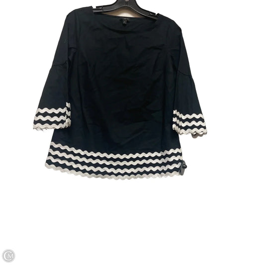Top Short Sleeve By Talbots In Black & White, Size: S
