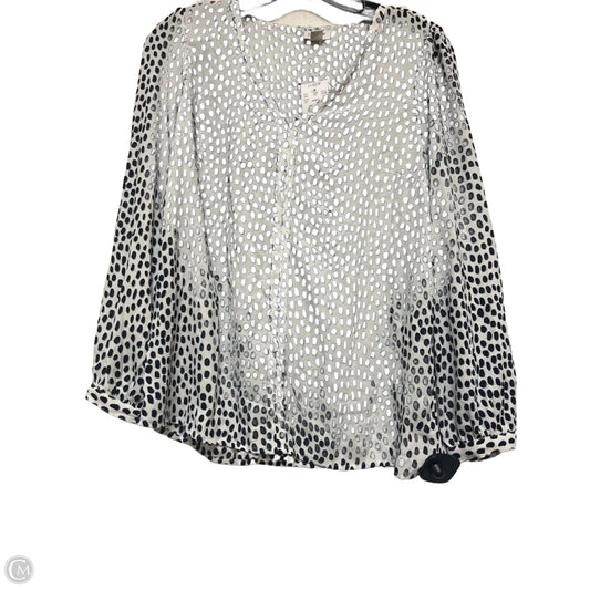 Top Long Sleeve By J. Crew In Black & White, Size: Xs