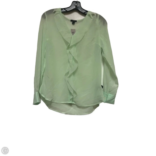 Top Long Sleeve By Ann Taylor In Green, Size: S