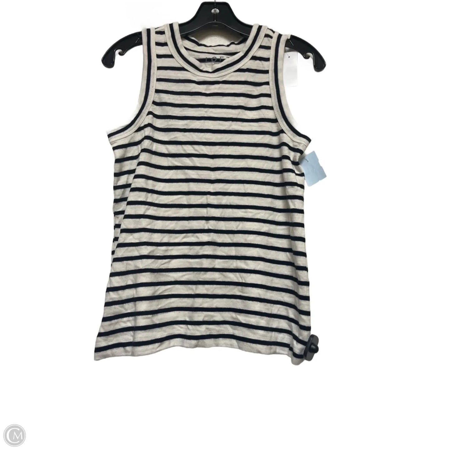 Top Sleeveless By Loft In Striped Pattern, Size: Xs
