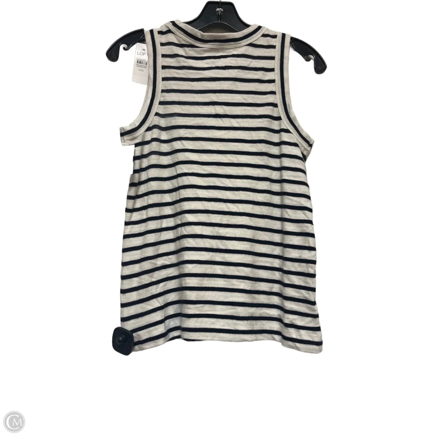 Top Sleeveless By Loft In Striped Pattern, Size: Xs