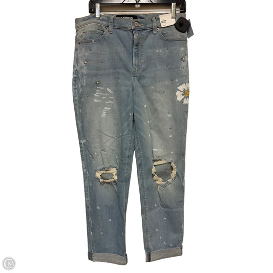 Jeans Boyfriend By Express In Blue Denim, Size: 8