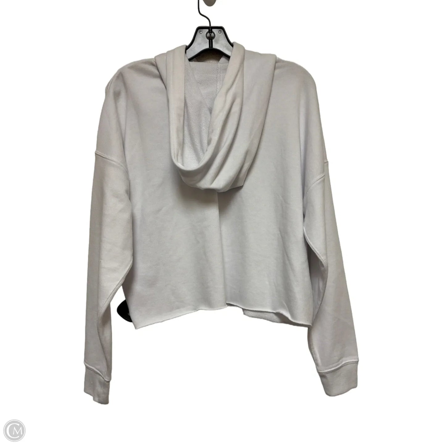 Sweatshirt Hoodie By Calvin Klein In Black & White, Size: S