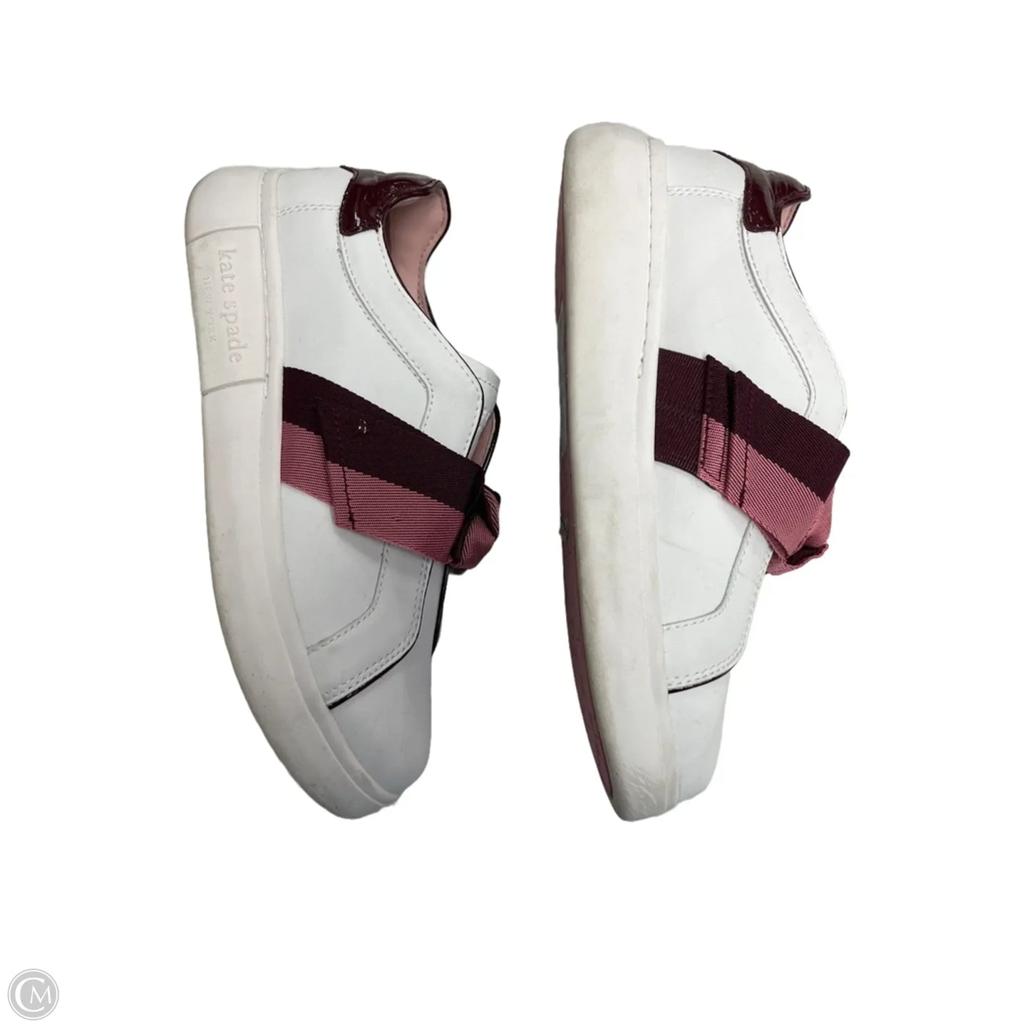 Shoes Designer By Kate Spade In Red & White, Size: 7.5