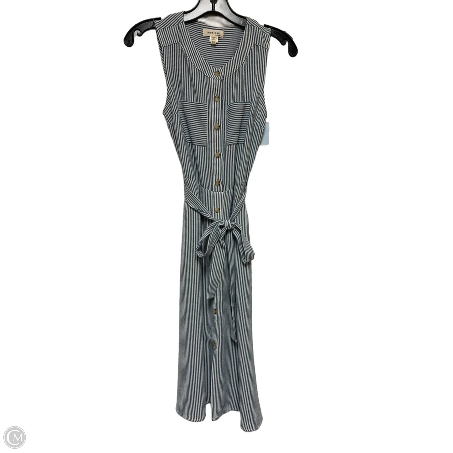 Dress Casual Midi By Monteau In Striped Pattern, Size: Xs