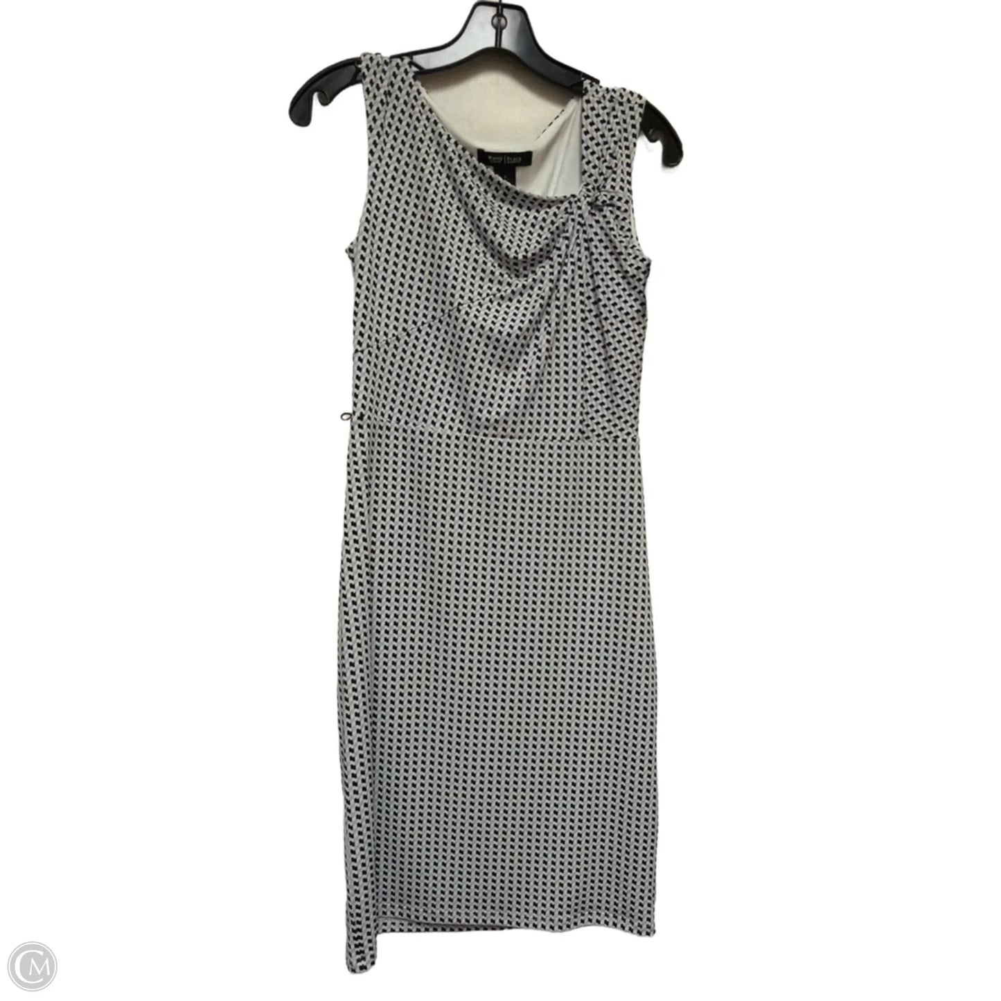 Dress Casual Midi By White House Black Market In Black & Grey, Size: Xs