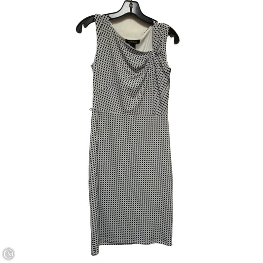 Dress Casual Midi By White House Black Market In Black & Grey, Size: Xs