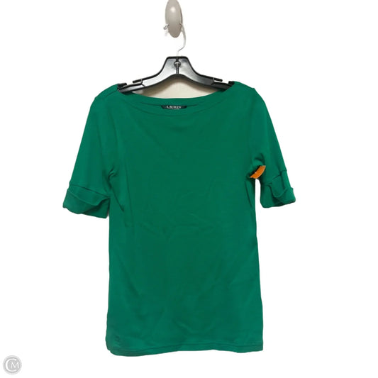 Top Short Sleeve Basic By Lauren By Ralph Lauren In Green, Size: S