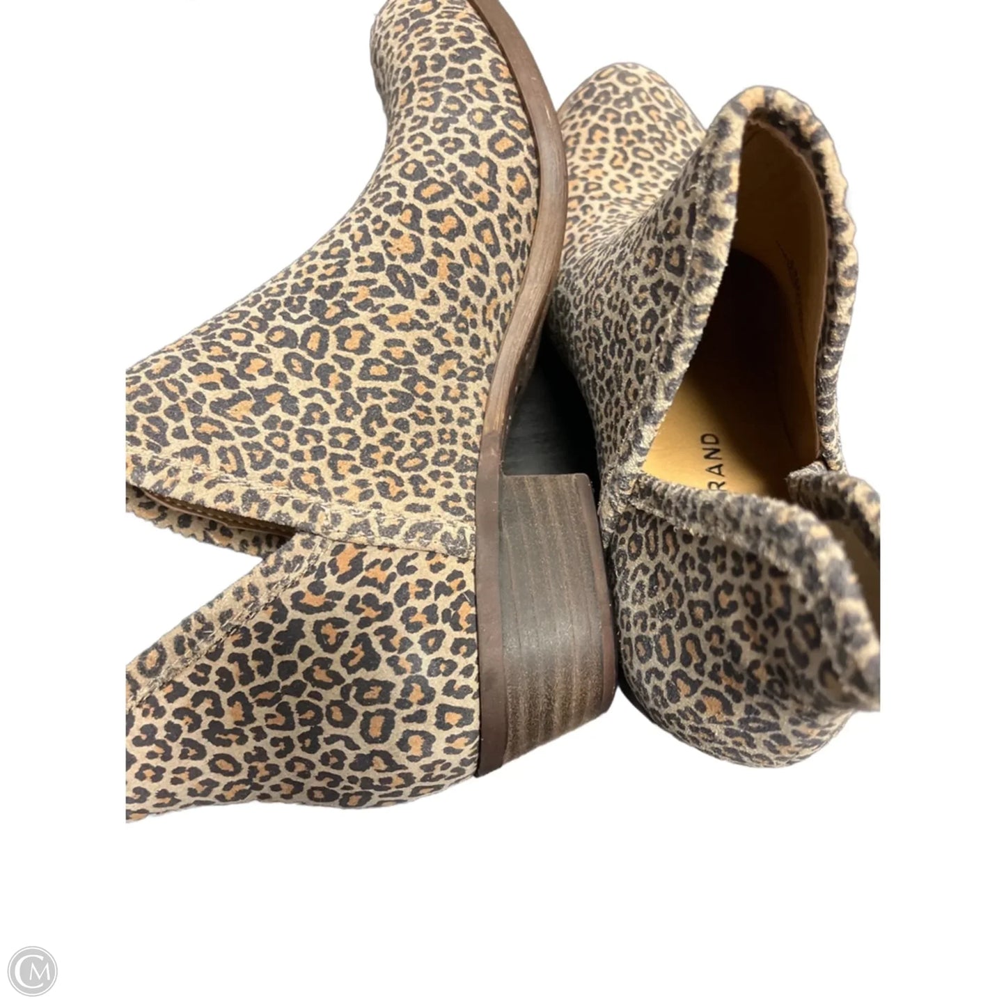 Boots Ankle Heels By Lucky Brand In Leopard Print, Size: 6.5